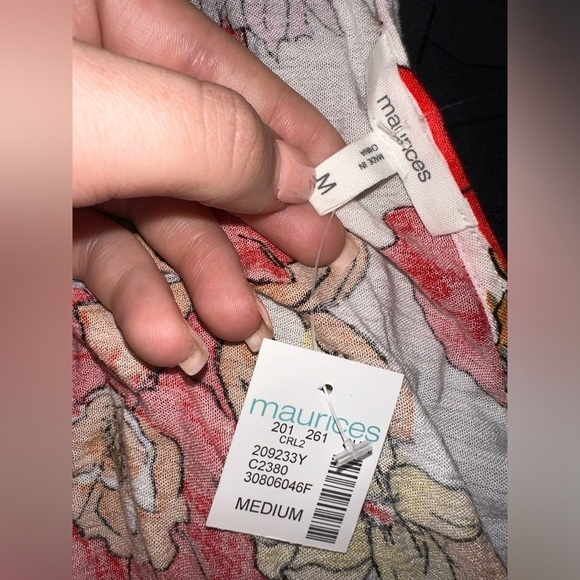 NWT Maurice’s women’s floral lightweight open front cardigan cover up M summer - Picture 2 of 7